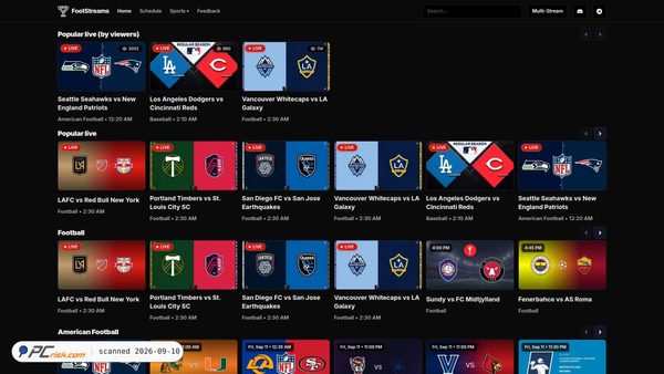 Screenshot di footstreams.net