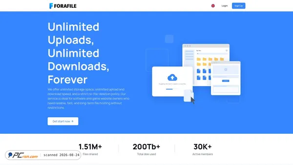 forafile.com screenshot