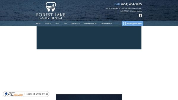 forestlakefamilydental.com screenshot