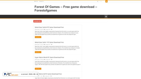 forestofgames.org screenshot