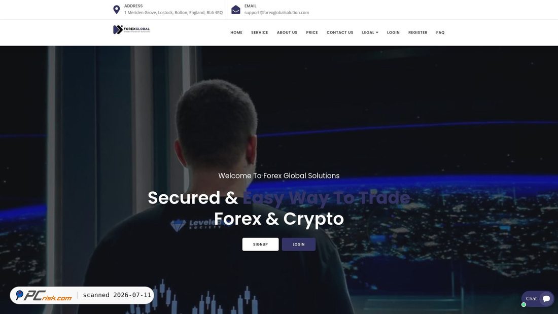 Screenshot von forexglobalsolution.com