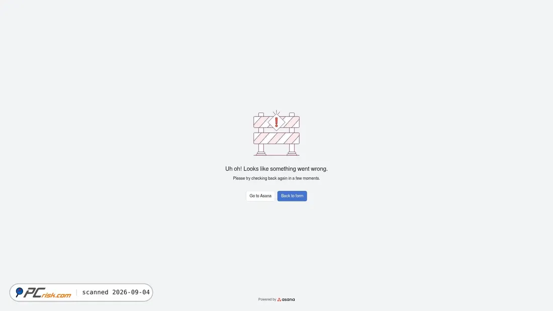 Screenshot von form.asana.com