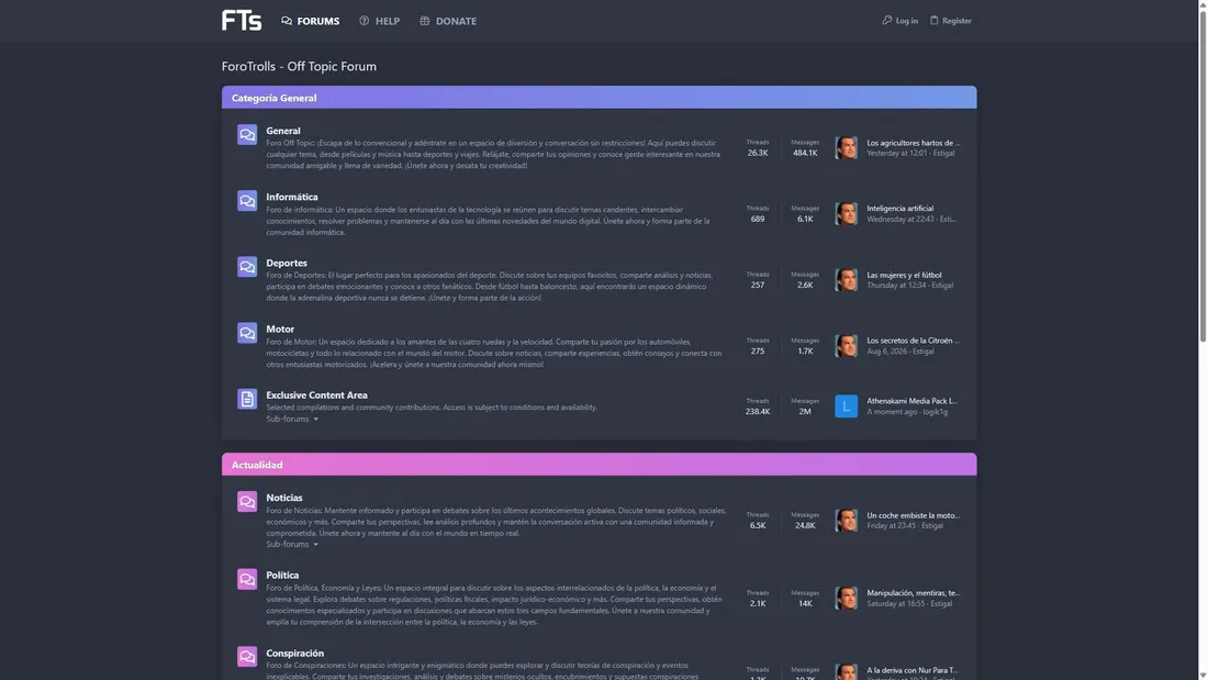 Screenshot di forotrolls.com