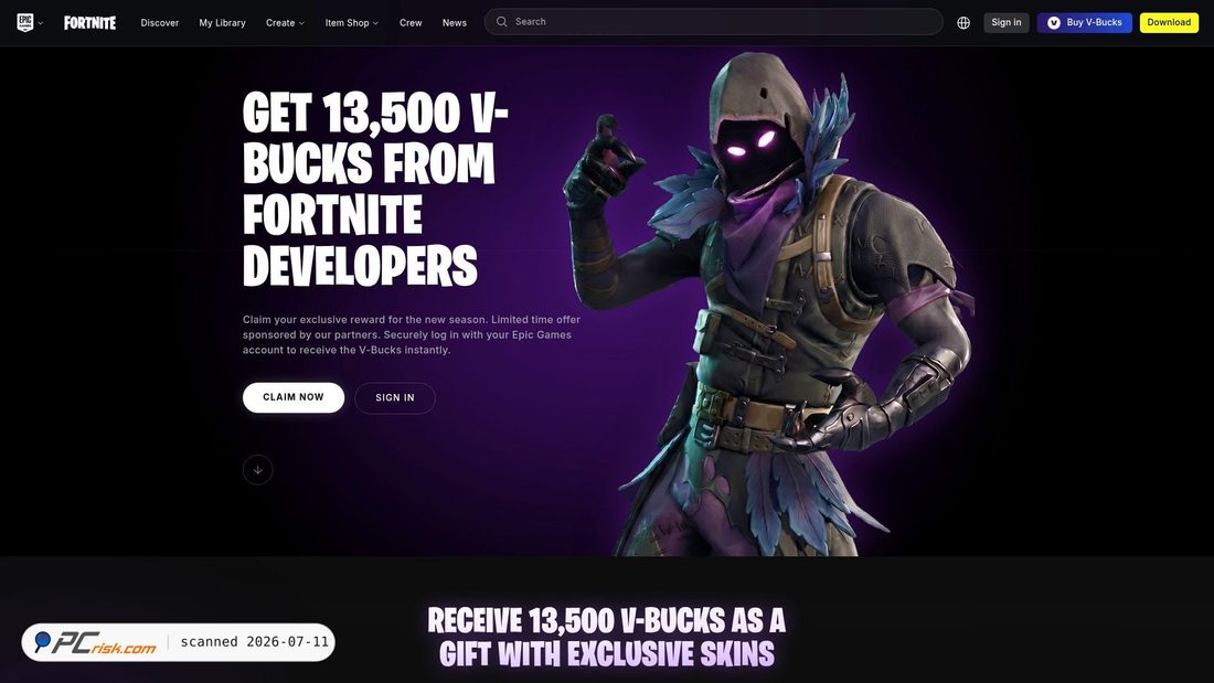 Screenshot of fort-vbucks.live