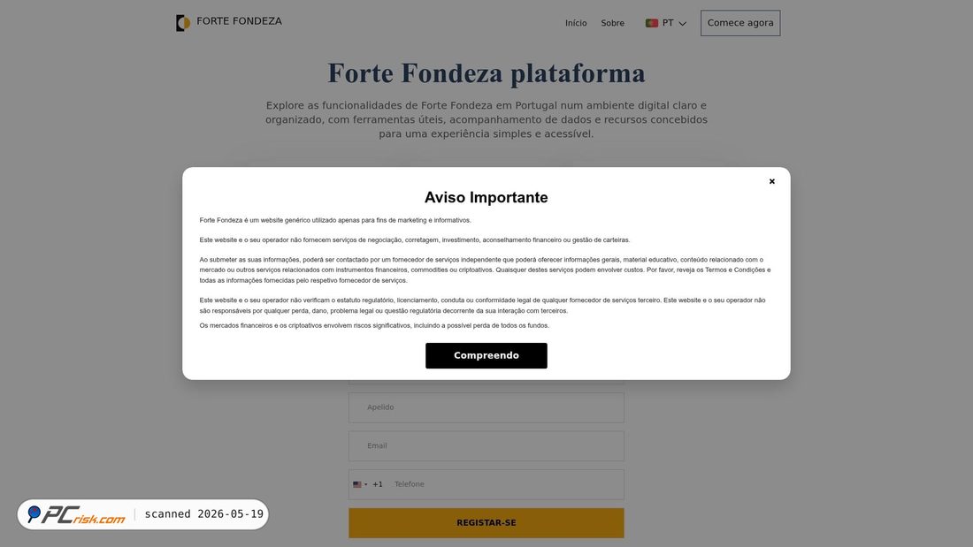 Screenshot of fortefondeza-ai-pt.com