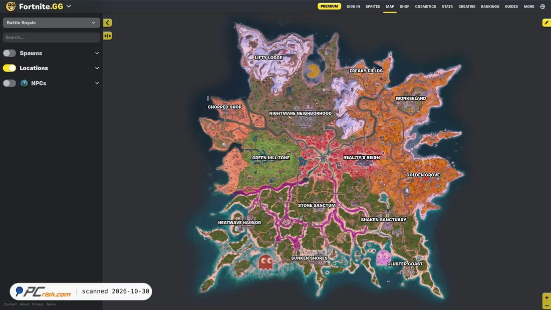 Screenshot von fortnite.gg