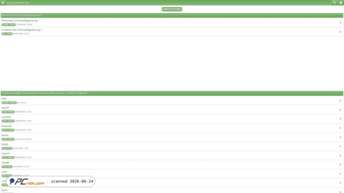 Screenshot of forumdiagraria.org