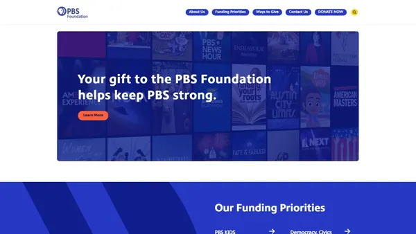 Captura de ecrã de foundation.pbs.org