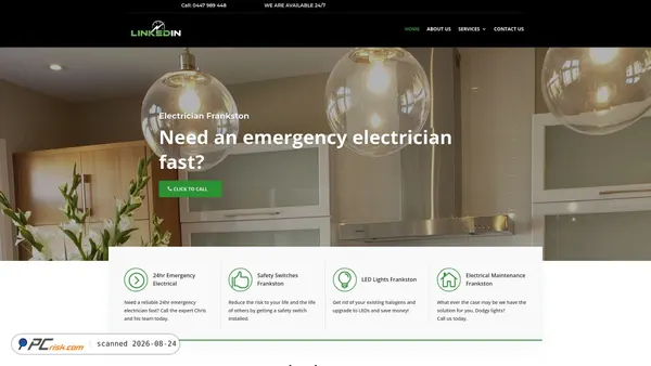 frankstonelectrician.com.au screenshot