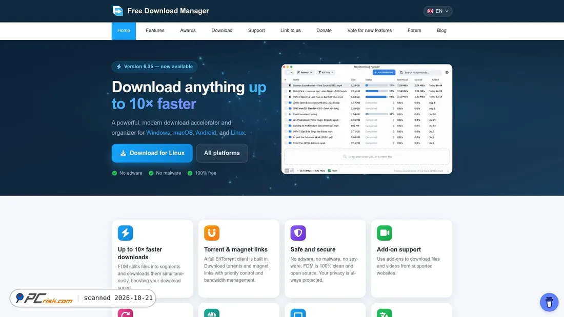 Screenshot di freedownloadmanager.org