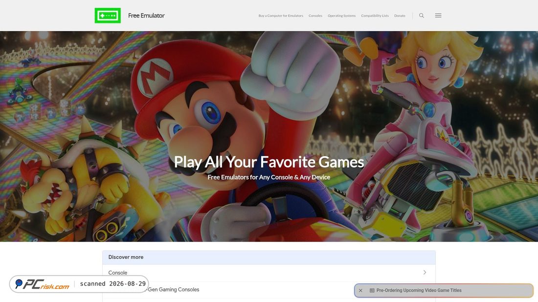 Screenshot von freeemulator.com
