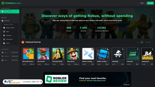 freerobux.com screenshot