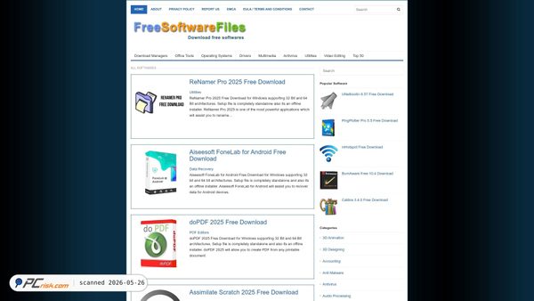freesoftwarefiles.com screenshot