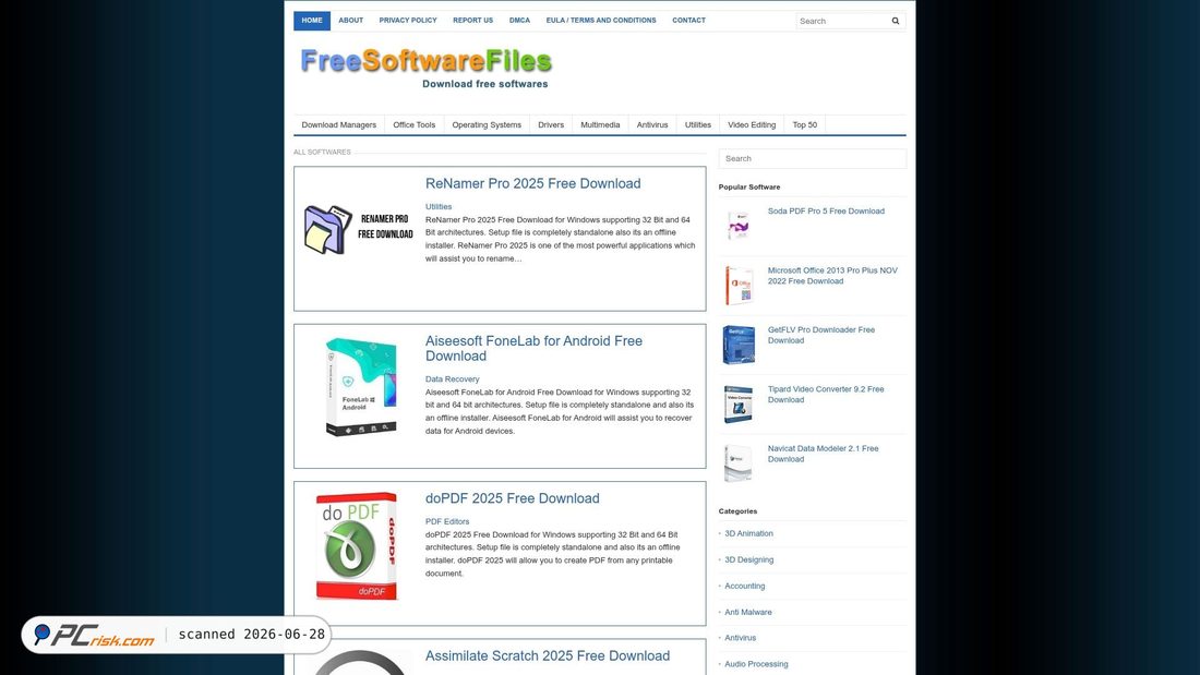 Screenshot di freesoftwarefiles.com