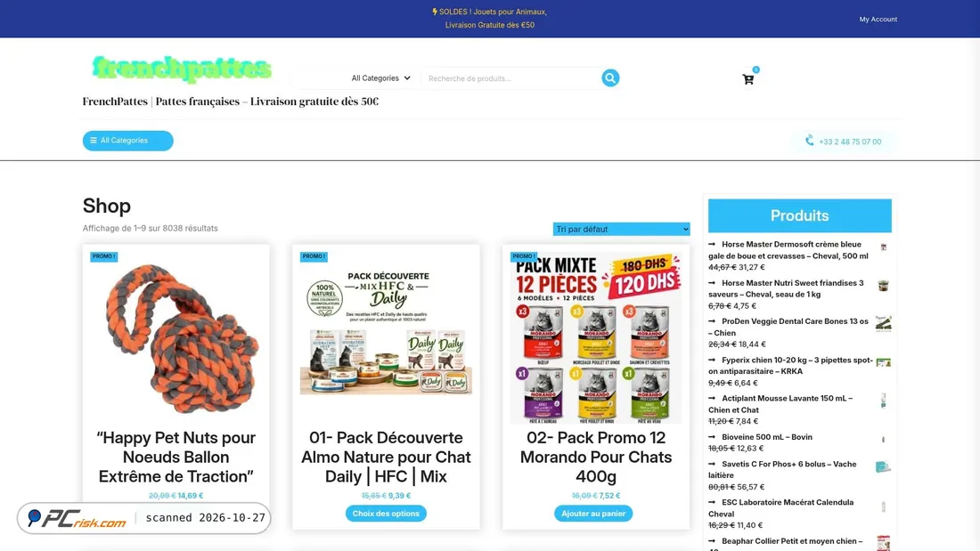 Captura de pantalla de frenchpattes.fr