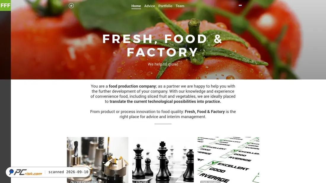 Screenshot von freshfoodfactory.nl
