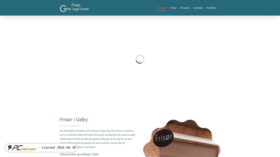 Screenshot of frisorgittejagd.dk