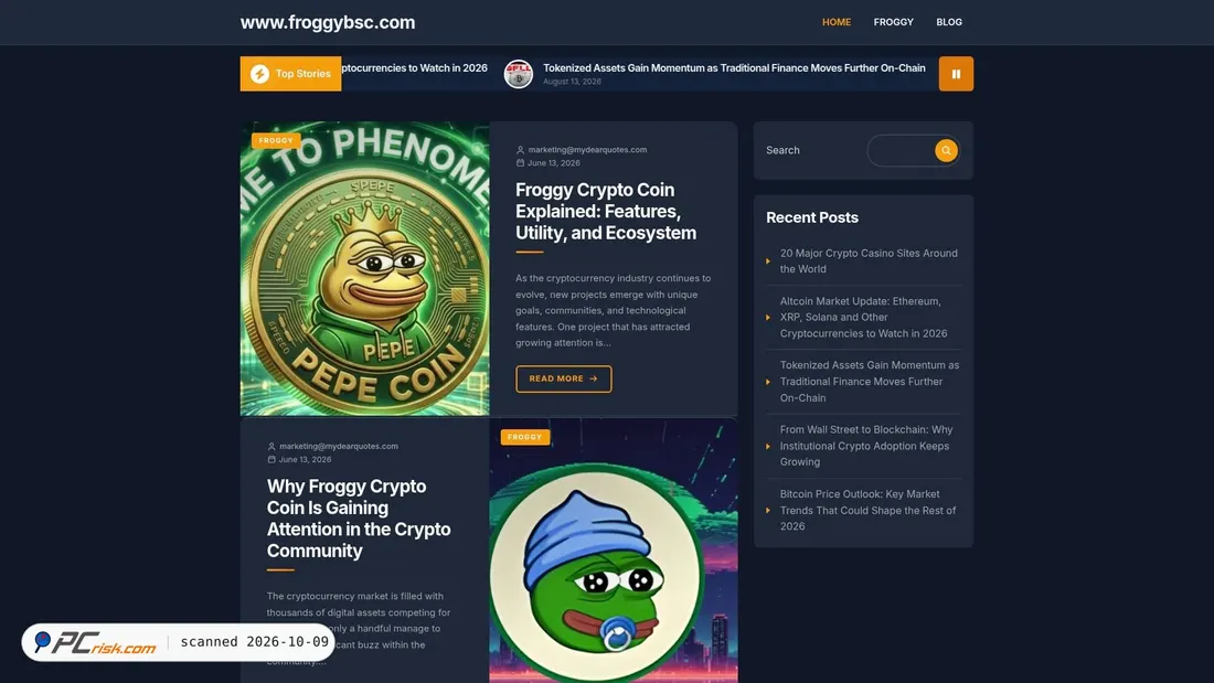 Screenshot of froggybsc.com