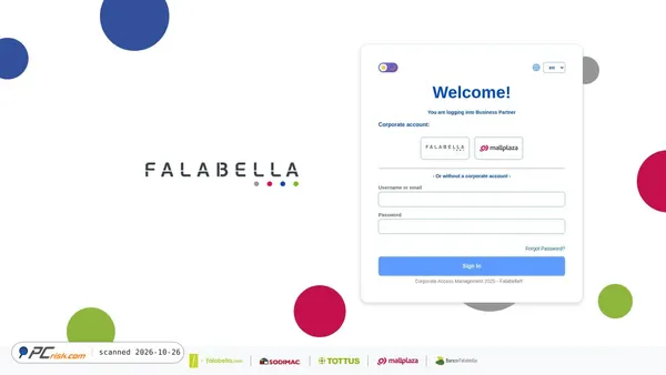 Screenshot di front-ssp.falabella.com