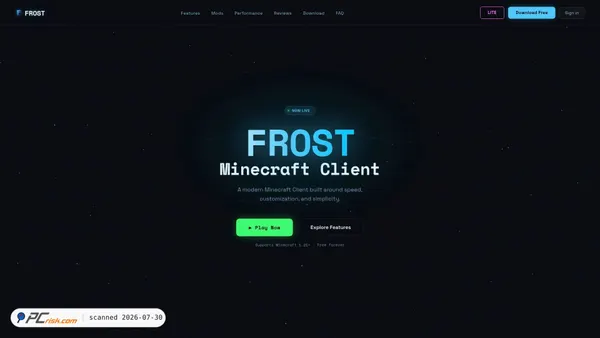 frostclient.eu screenshot