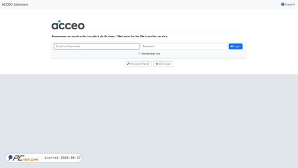 ftr.acceo.com screenshot