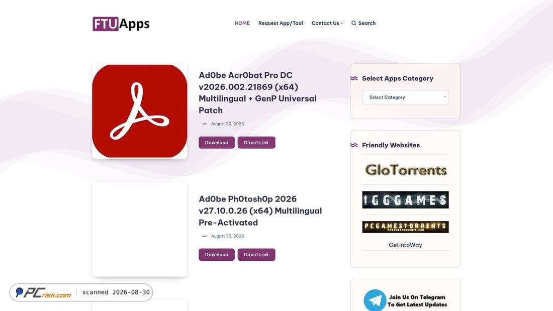 Screenshot di ftuapps.farlad.com