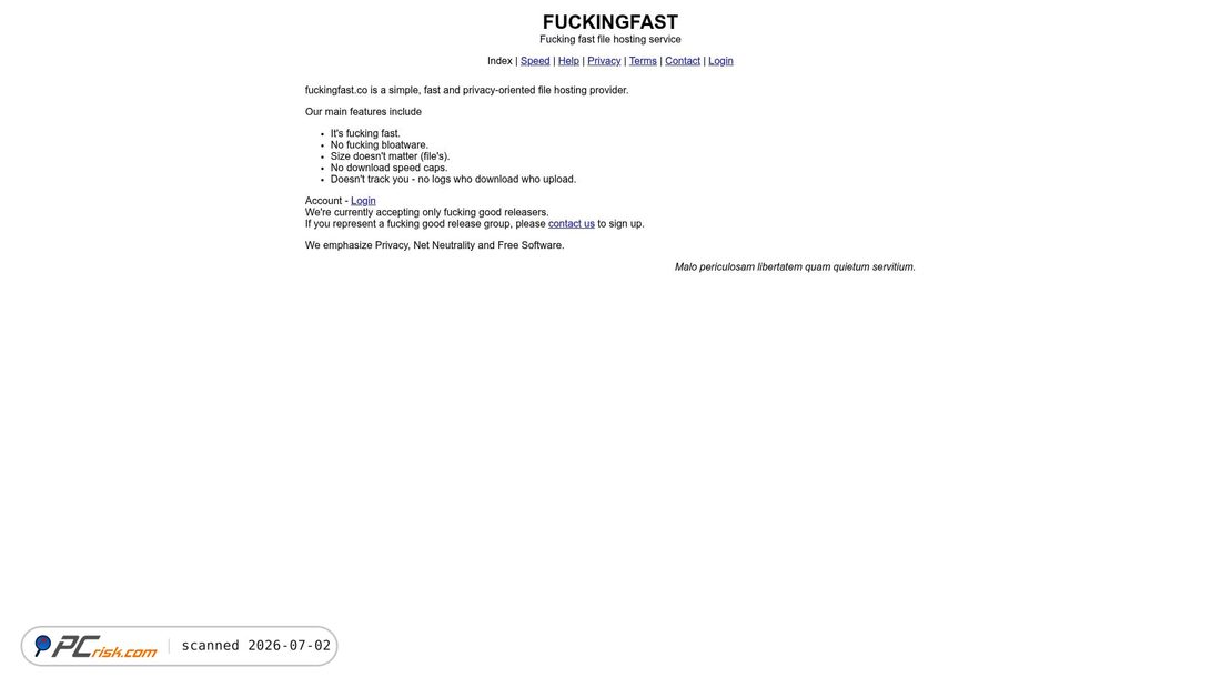 Screenshot di fuckingfast.co