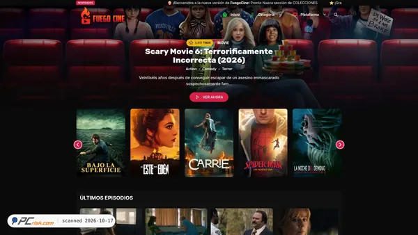 fuegocine.com screenshot