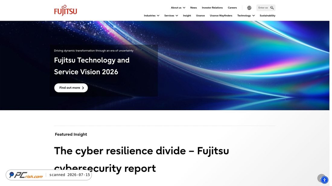 Screenshot of fujitsu.com