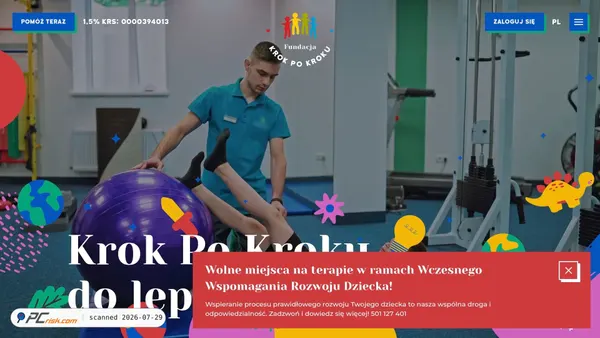 fundacjakrokpokroku.org.pl screenshot