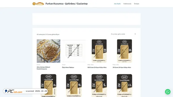 Zrzut ekranu furkankuyumcu.com