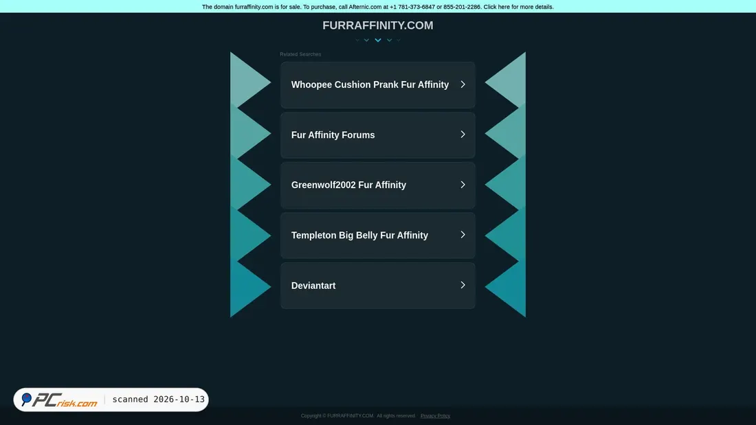 Screenshot of furraffinity.com