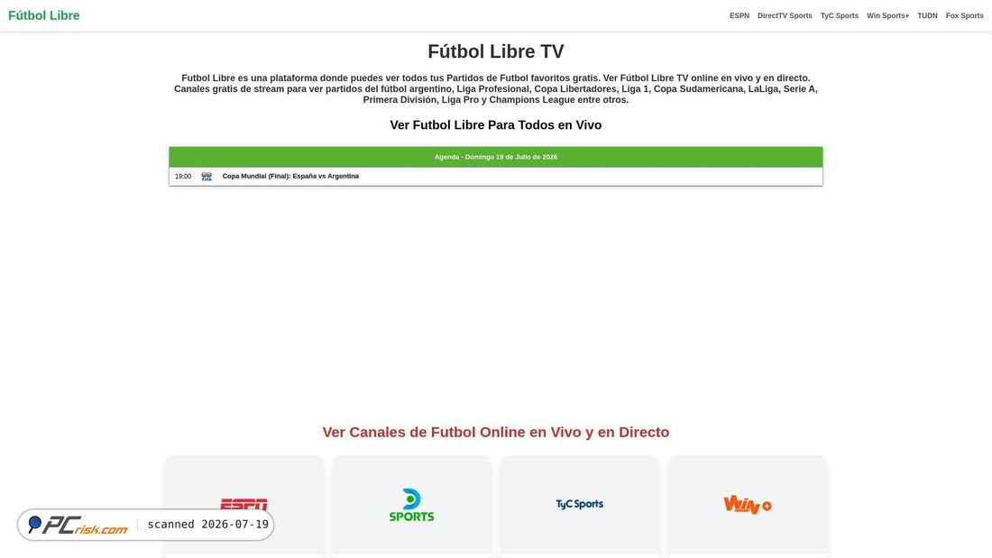 Screenshot of futbol-libres.su