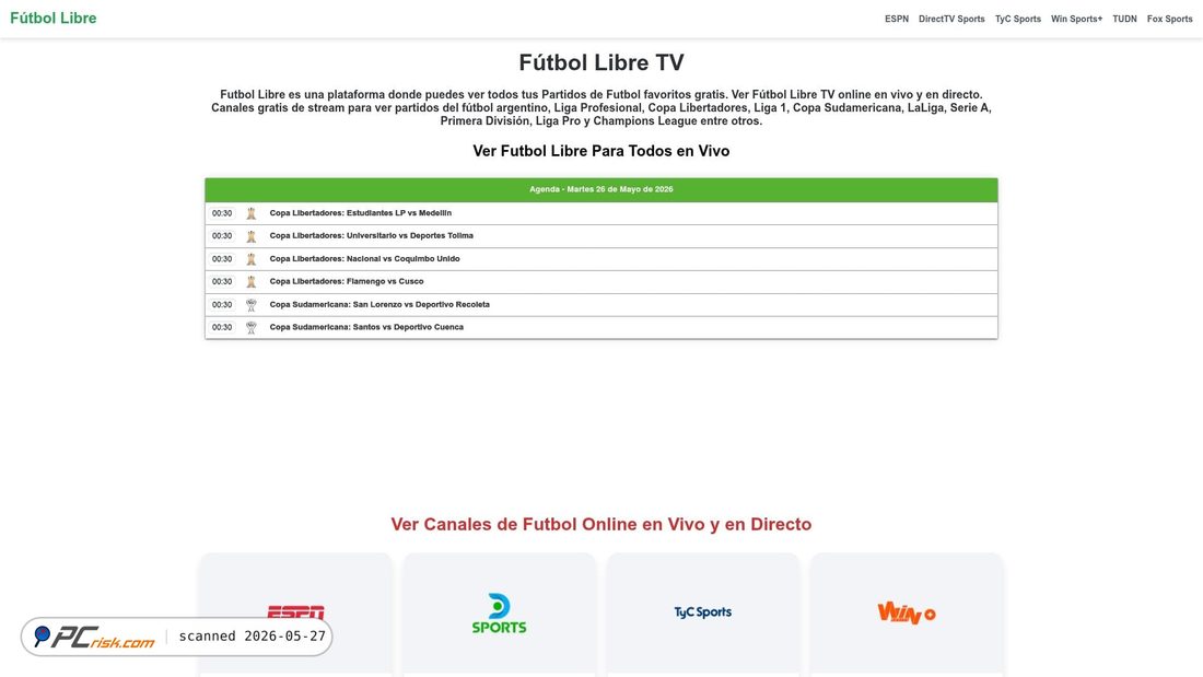 Screenshot of futbollibretv.su