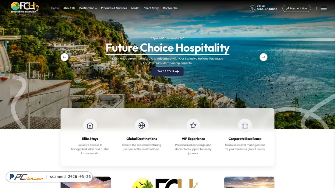 Screenshot of futurechoicehospitality.com