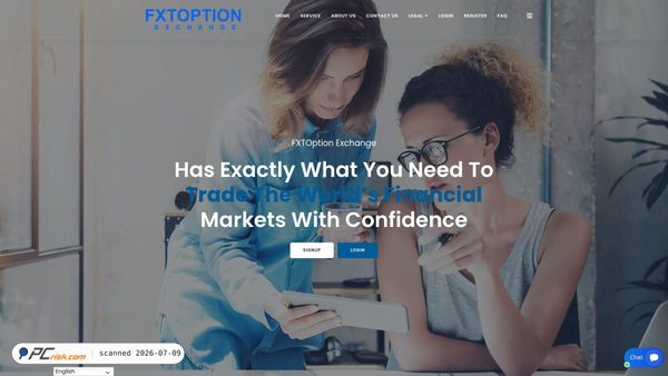 fxtoptionexchange.com screenshot