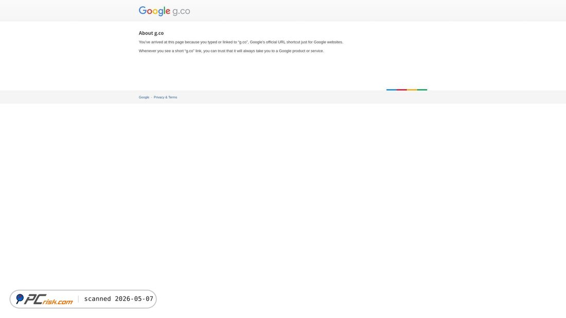 Screenshot von g.co