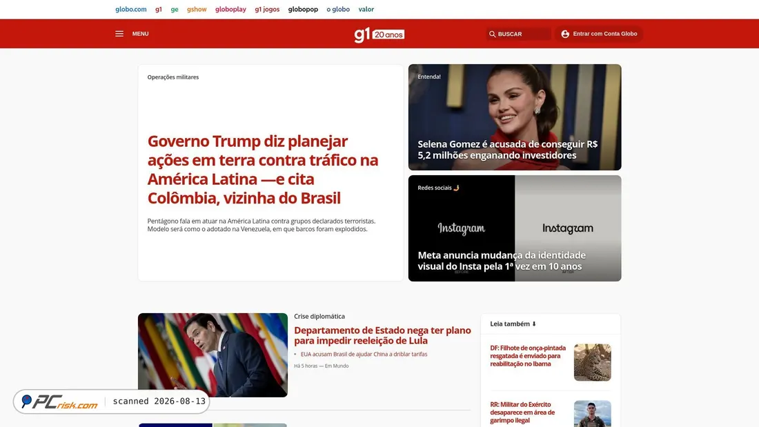 Screenshot of g1.globo.com