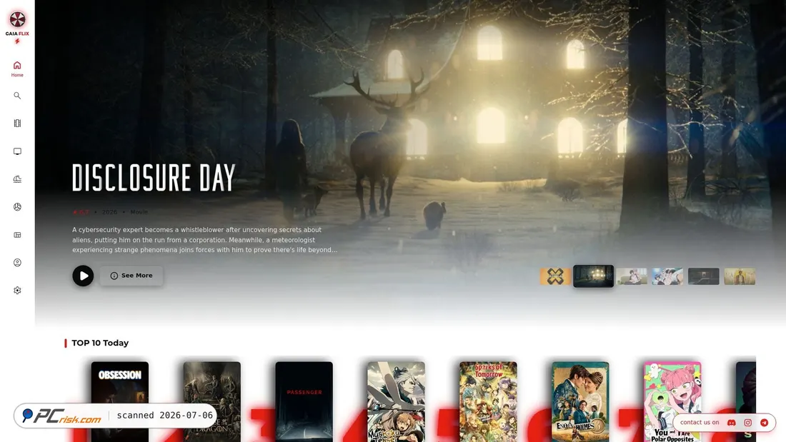 Screenshot of gaiaflix.live