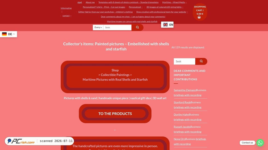 Screenshot of galerie-farbenverliebt.de
