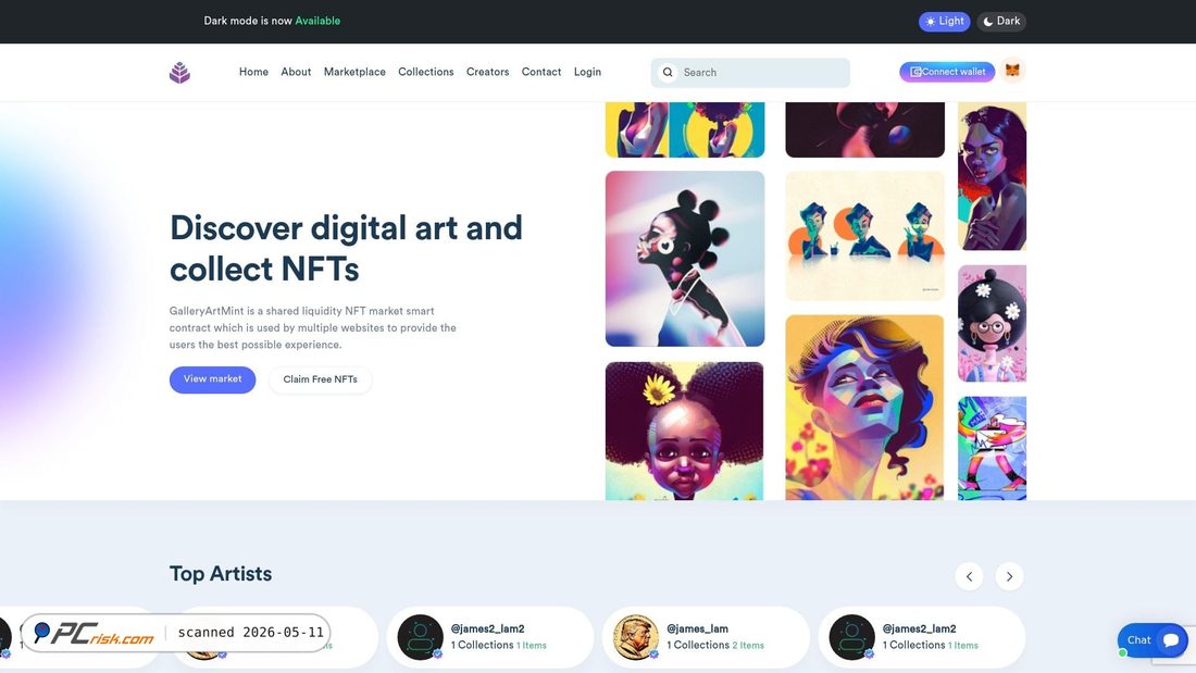 Screenshot von galleryartmint.com