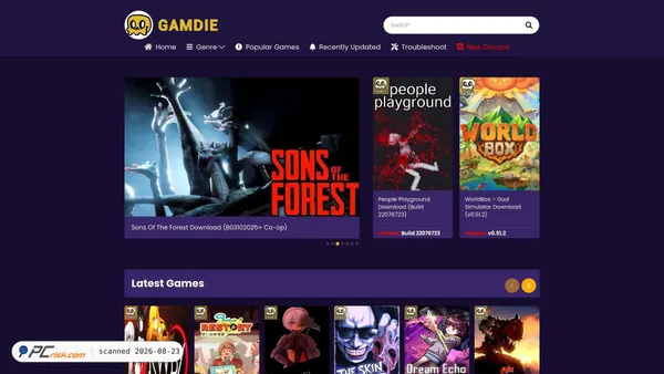 Screenshot di gamdie.com