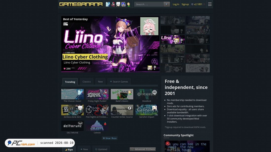 Screenshot di gamebanana.com