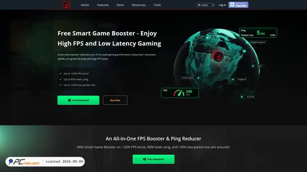 gamebooster.itopvpn.com Screenshot
