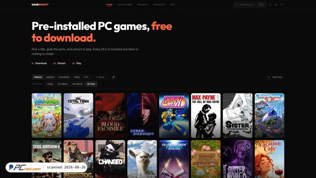 Screenshot von gamebounty.world