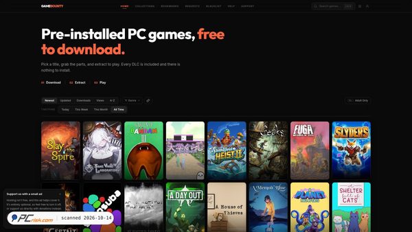 Captura de ecrã de gamebounty.world