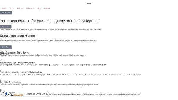 gamecraftersglobal.com Screenshot