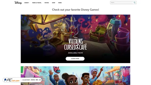 games.disney.com screenshot