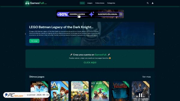 Captura de ecrã de gamesfull.app