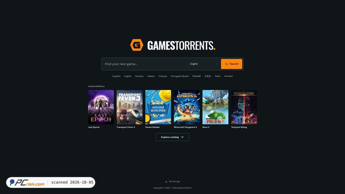 Zrzut ekranu gamestorrents.app